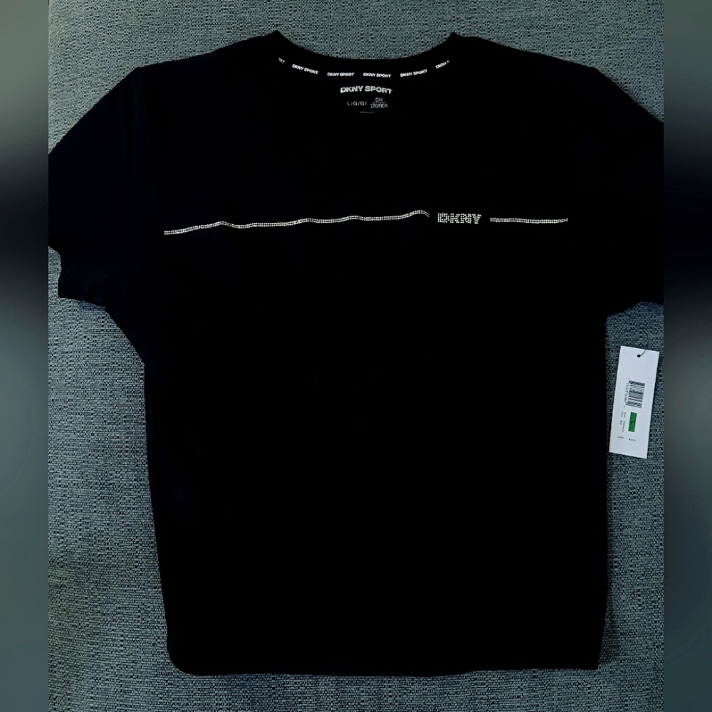 Calvin Klein Rhinestone Shirt Sport Black Size L - Picture 8 of 14